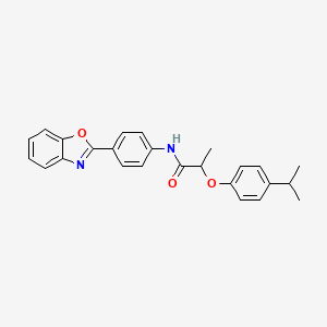 N-[4-(1,3-benzoxazol-2-yl)phenyl]-2-[4-(propan-2-yl)phenoxy]propanamide