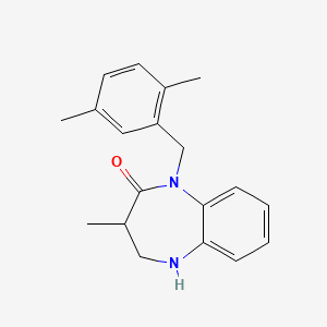 1-(2,5-dimethylbenzyl)-3-methyl-1,3,4,5-tetrahydro-2H-1,5-benzodiazepin-2-one