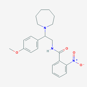 molecular formula C22H27N3O4 B11340699 N-[2-(azepan-1-yl)-2-(4-methoxyphenyl)ethyl]-2-nitrobenzamide 