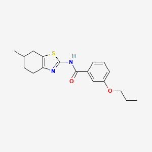 N-(6-methyl-4,5,6,7-tetrahydro-1,3-benzothiazol-2-yl)-3-propoxybenzamide