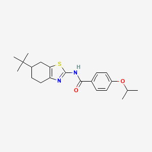 N-(6-tert-butyl-4,5,6,7-tetrahydro-1,3-benzothiazol-2-yl)-4-(propan-2-yloxy)benzamide