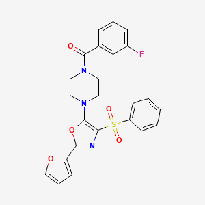 (3-Fluorophenyl){4-[2-(furan-2-yl)-4-(phenylsulfonyl)-1,3-oxazol-5-yl]piperazin-1-yl}methanone