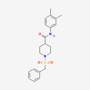 molecular formula C21H26N2O3S B11340737 1-(benzylsulfonyl)-N-(3,4-dimethylphenyl)piperidine-4-carboxamide 