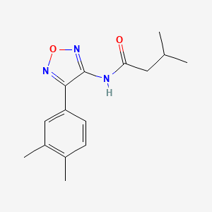 N-[4-(3,4-dimethylphenyl)-1,2,5-oxadiazol-3-yl]-3-methylbutanamide