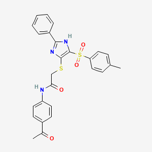 N-(4-acetylphenyl)-2-({4-[(4-methylphenyl)sulfonyl]-2-phenyl-1H-imidazol-5-yl}sulfanyl)acetamide