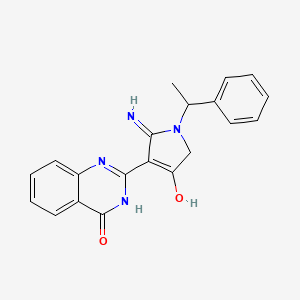 2-[2-amino-4-oxo-1-(1-phenylethyl)-4,5-dihydro-1H-pyrrol-3-yl]quinazolin-4(3H)-one