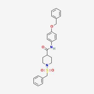 N-[4-(benzyloxy)phenyl]-1-(benzylsulfonyl)piperidine-4-carboxamide