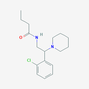 N-[2-(2-chlorophenyl)-2-(piperidin-1-yl)ethyl]butanamide