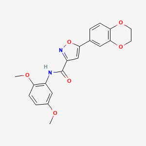 5-(2,3-dihydro-1,4-benzodioxin-6-yl)-N-(2,5-dimethoxyphenyl)-1,2-oxazole-3-carboxamide