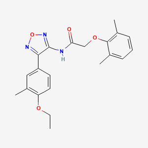 molecular formula C21H23N3O4 B11340851 2-(2,6-dimethylphenoxy)-N-[4-(4-ethoxy-3-methylphenyl)-1,2,5-oxadiazol-3-yl]acetamide 