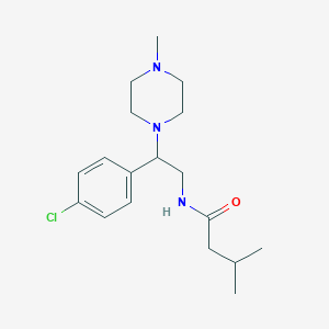 N-[2-(4-chlorophenyl)-2-(4-methylpiperazin-1-yl)ethyl]-3-methylbutanamide