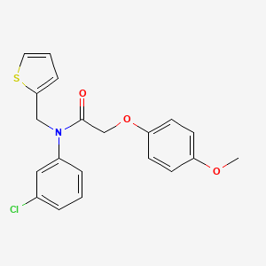 molecular formula C20H18ClNO3S B11340888 N-(3-chlorophenyl)-2-(4-methoxyphenoxy)-N-(thiophen-2-ylmethyl)acetamide 