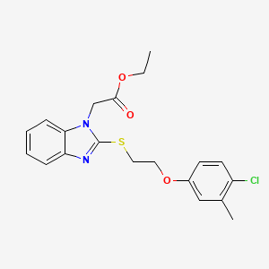 ethyl (2-{[2-(4-chloro-3-methylphenoxy)ethyl]sulfanyl}-1H-benzimidazol-1-yl)acetate