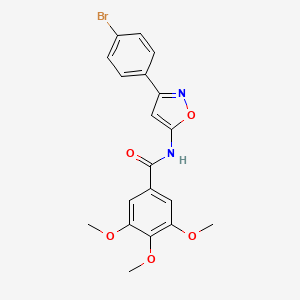 N-[3-(4-bromophenyl)-1,2-oxazol-5-yl]-3,4,5-trimethoxybenzamide