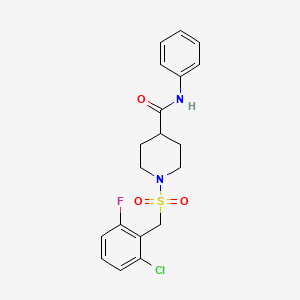 1-[(2-chloro-6-fluorobenzyl)sulfonyl]-N-phenylpiperidine-4-carboxamide