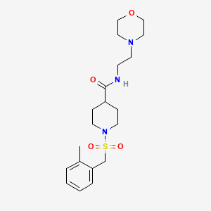 1-[(2-methylbenzyl)sulfonyl]-N-[2-(morpholin-4-yl)ethyl]piperidine-4-carboxamide