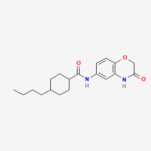 molecular formula C19H26N2O3 B11340934 4-butyl-N-(3-oxo-3,4-dihydro-2H-1,4-benzoxazin-6-yl)cyclohexanecarboxamide 