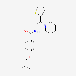 4-(2-methylpropoxy)-N-[2-(piperidin-1-yl)-2-(thiophen-2-yl)ethyl]benzamide