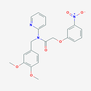 N-(3,4-dimethoxybenzyl)-2-(3-nitrophenoxy)-N-(pyridin-2-yl)acetamide