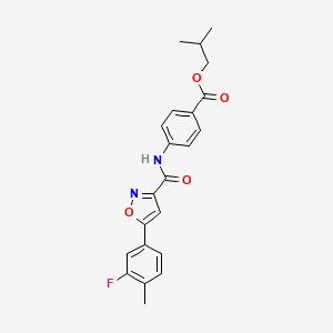 2-Methylpropyl 4-({[5-(3-fluoro-4-methylphenyl)-1,2-oxazol-3-yl]carbonyl}amino)benzoate