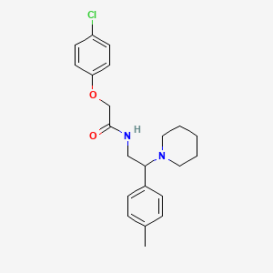 2-(4-chlorophenoxy)-N-[2-(4-methylphenyl)-2-(piperidin-1-yl)ethyl]acetamide