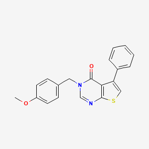 molecular formula C20H16N2O2S B11341001 3-(4-methoxybenzyl)-5-phenylthieno[2,3-d]pyrimidin-4(3H)-one 