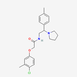 2-(4-chloro-3-methylphenoxy)-N-[2-(4-methylphenyl)-2-(pyrrolidin-1-yl)ethyl]acetamide