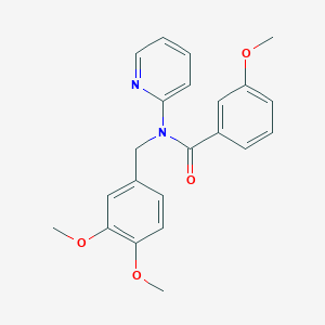 molecular formula C22H22N2O4 B11341007 N-(3,4-dimethoxybenzyl)-3-methoxy-N-(pyridin-2-yl)benzamide 