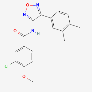 3-chloro-N-[4-(3,4-dimethylphenyl)-1,2,5-oxadiazol-3-yl]-4-methoxybenzamide