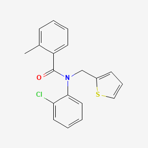 molecular formula C19H16ClNOS B11341018 N-(2-chlorophenyl)-2-methyl-N-(thiophen-2-ylmethyl)benzamide 