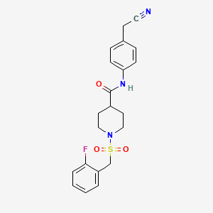 N-[4-(cyanomethyl)phenyl]-1-[(2-fluorobenzyl)sulfonyl]piperidine-4-carboxamide