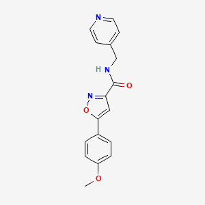 molecular formula C17H15N3O3 B11341037 5-(4-methoxyphenyl)-N-(pyridin-4-ylmethyl)-1,2-oxazole-3-carboxamide 