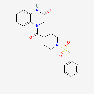 4-({1-[(4-methylbenzyl)sulfonyl]piperidin-4-yl}carbonyl)-3,4-dihydroquinoxalin-2(1H)-one