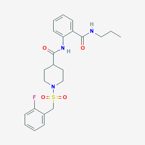 1-[(2-fluorobenzyl)sulfonyl]-N-[2-(propylcarbamoyl)phenyl]piperidine-4-carboxamide