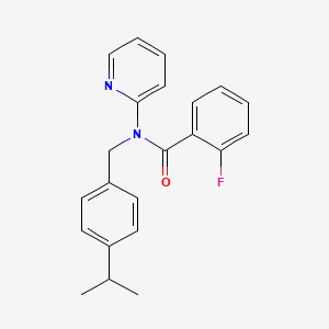 2-fluoro-N-[4-(propan-2-yl)benzyl]-N-(pyridin-2-yl)benzamide