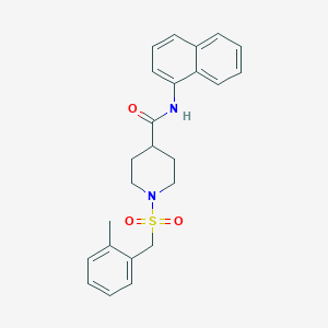 1-[(2-methylbenzyl)sulfonyl]-N-(naphthalen-1-yl)piperidine-4-carboxamide