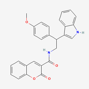 N-[2-(1H-indol-3-yl)-2-(4-methoxyphenyl)ethyl]-2-oxo-2H-chromene-3-carboxamide