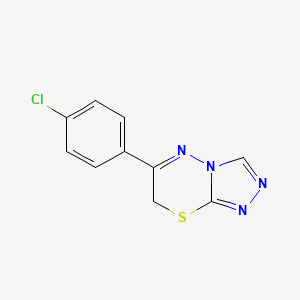 molecular formula C10H7ClN4S B11341086 6-(4-Chlorophenyl)-7h-[1,2,4]triazolo[3,4-b][1,3,4]thiadiazine CAS No. 62467-76-9