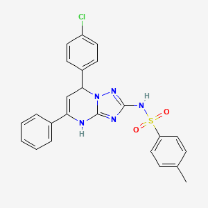 N-[7-(4-chlorophenyl)-5-phenyl-3,7-dihydro[1,2,4]triazolo[1,5-a]pyrimidin-2-yl]-4-methylbenzenesulfonamide