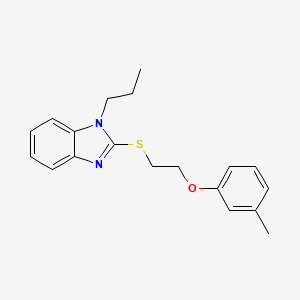 2-{[2-(3-methylphenoxy)ethyl]sulfanyl}-1-propyl-1H-benzimidazole