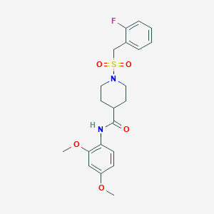 N-(2,4-dimethoxyphenyl)-1-[(2-fluorobenzyl)sulfonyl]piperidine-4-carboxamide