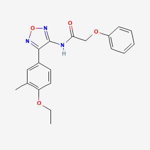 molecular formula C19H19N3O4 B11341137 N-[4-(4-ethoxy-3-methylphenyl)-1,2,5-oxadiazol-3-yl]-2-phenoxyacetamide 