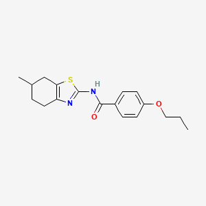 N-(6-methyl-4,5,6,7-tetrahydro-1,3-benzothiazol-2-yl)-4-propoxybenzamide