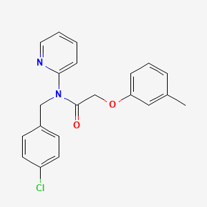 molecular formula C21H19ClN2O2 B11341178 N-(4-chlorobenzyl)-2-(3-methylphenoxy)-N-(pyridin-2-yl)acetamide 