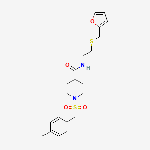 N-{2-[(furan-2-ylmethyl)sulfanyl]ethyl}-1-[(4-methylbenzyl)sulfonyl]piperidine-4-carboxamide