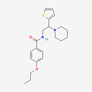 N-[2-(piperidin-1-yl)-2-(thiophen-2-yl)ethyl]-4-propoxybenzamide