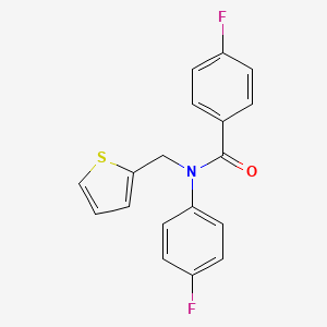 4-fluoro-N-(4-fluorophenyl)-N-(thiophen-2-ylmethyl)benzamide