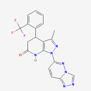 3-methyl-1-([1,2,4]triazolo[4,3-b]pyridazin-6-yl)-4-[2-(trifluoromethyl)phenyl]-4,5-dihydro-1H-pyrazolo[3,4-b]pyridin-6-ol