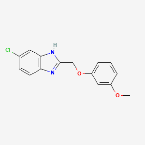 molecular formula C15H13ClN2O2 B11341199 5-chloro-2-[(3-methoxyphenoxy)methyl]-1H-benzimidazole 