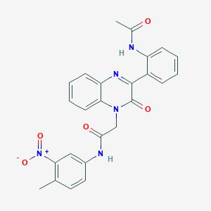 2-[3-[2-(acetylamino)phenyl]-2-oxoquinoxalin-1(2H)-yl]-N-(4-methyl-3-nitrophenyl)acetamide